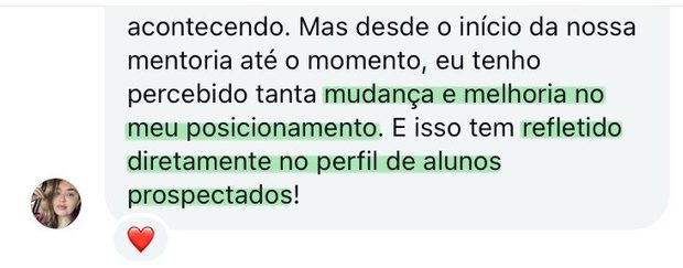 Depoimento de aluna