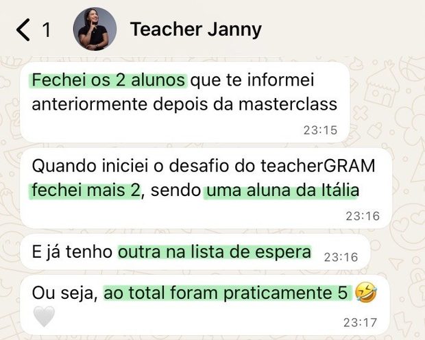 Depoimento de aluna